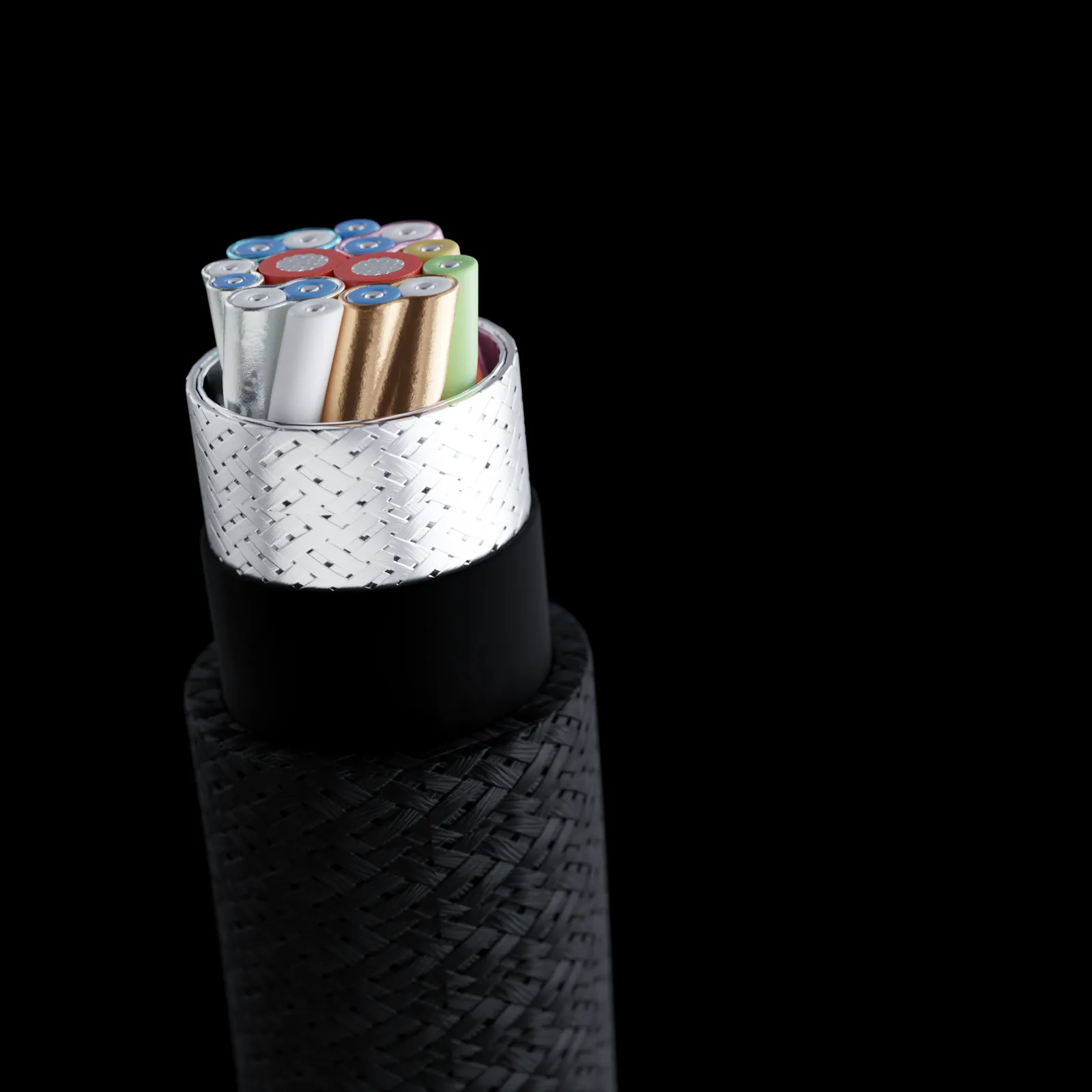 Cable layers with nylon, aluminum and copper wires